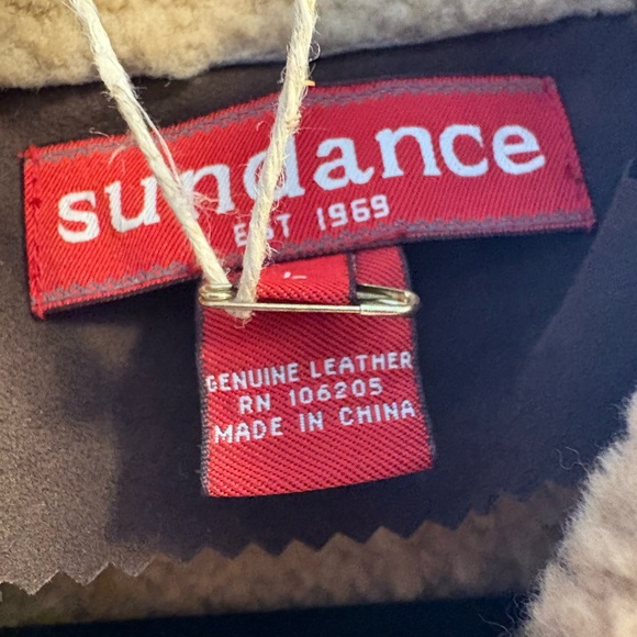 Sundance Shearling Vest in Brown and Cream - Picture 4 of 4